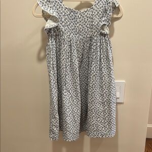 Petit Bateau Ruffled girls Sundress and matching bucket hat set